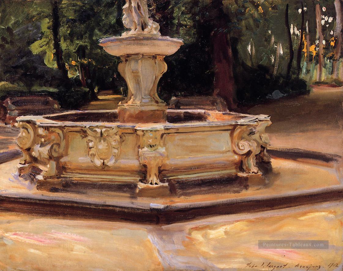 Une fontaine en marbre à Aranjuez Espagne John Singer Sargent Peintures à l'huile